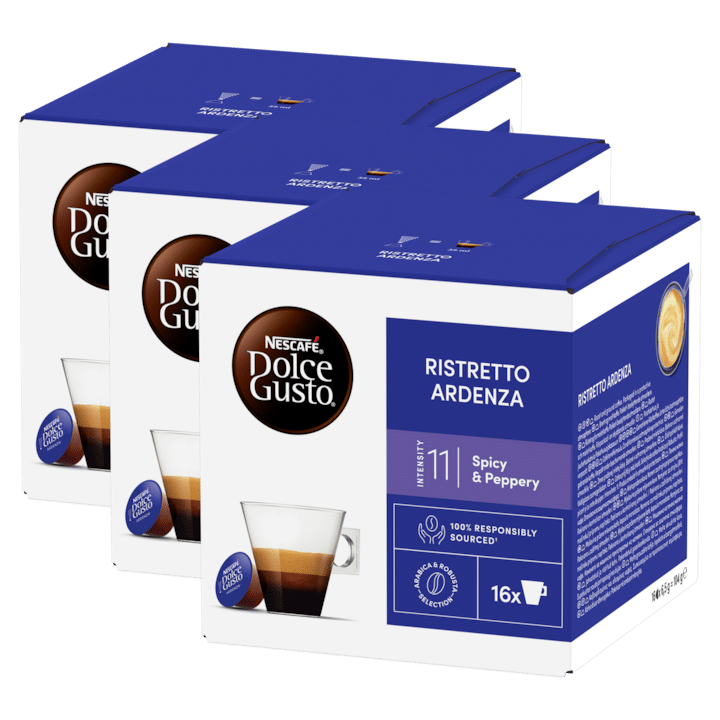 Set 3 Pachete Cafea Capsule Nescafe Dolce Gusto Espresso Ristretto Ardenza 48 Capsule 336g