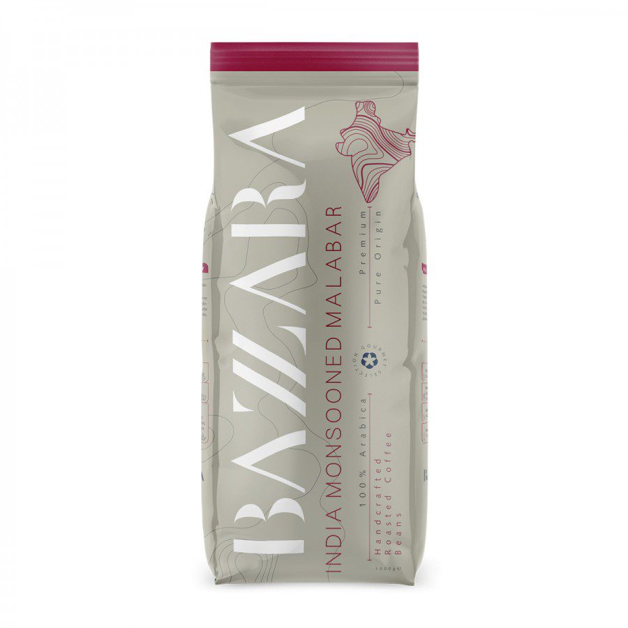 Bazzara Cafea Arabica 100% India Monsooned Malabar Origine Unica 1kg