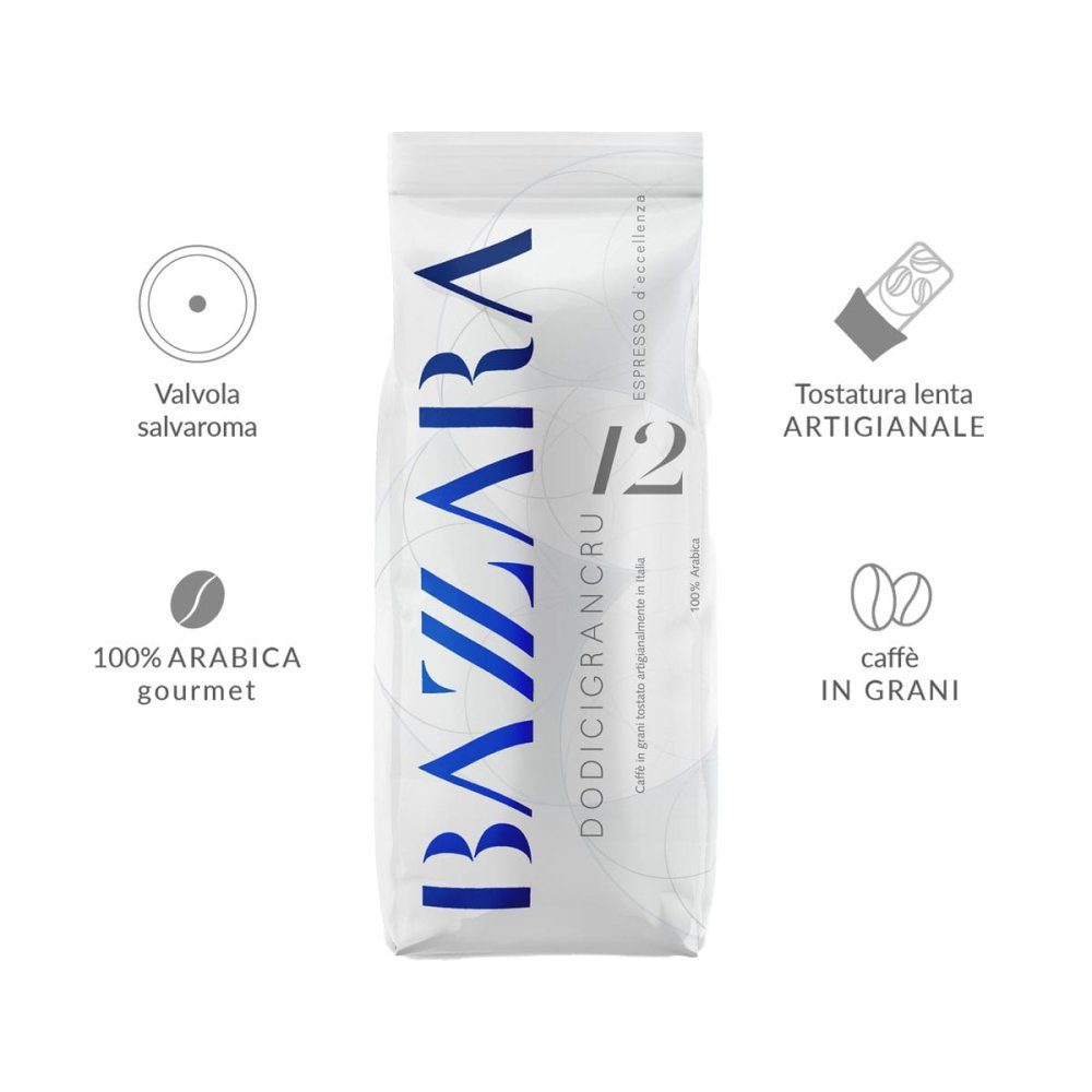 Bazzara Dodicigrancru 1kg Cafea Boabe Italia Portocala Tutun Rom