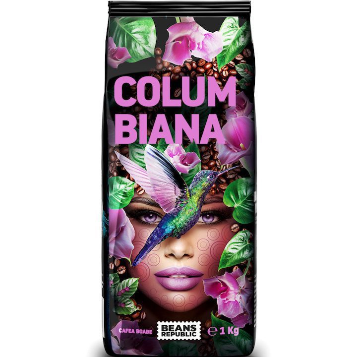Cafea boabe 100% Arabica din Columbia Beans Republic 1 kg pentru espresso