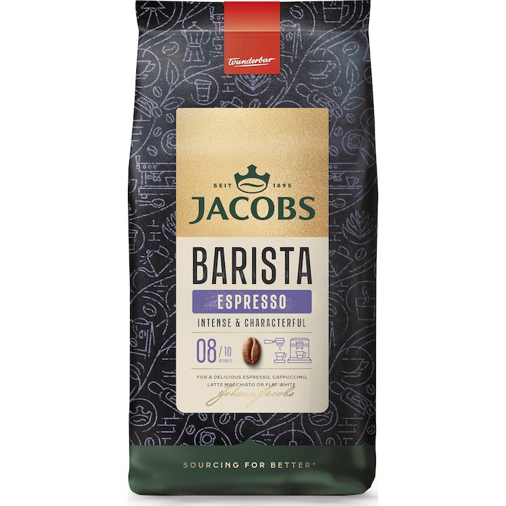 Jacobs Barista Editions Espresso Cafea Boabe Prajire Intensa 1kg