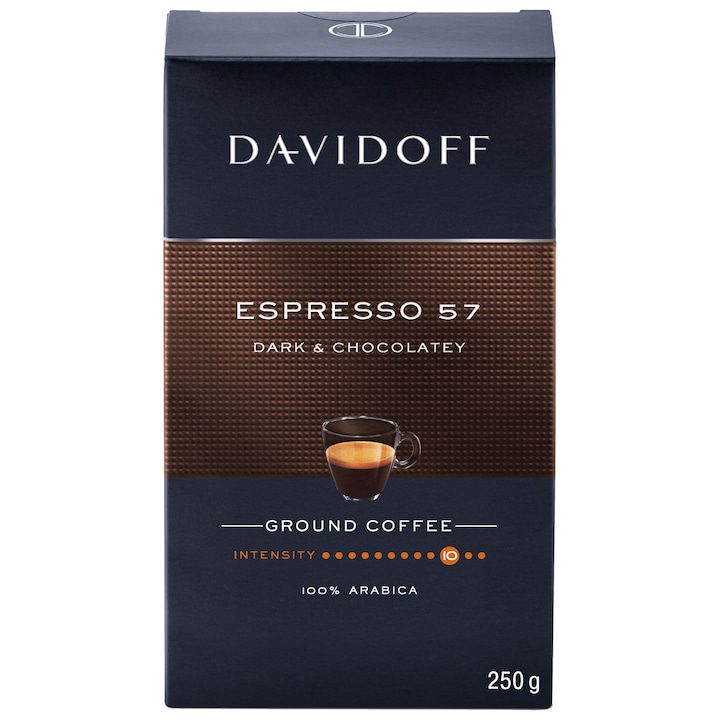 Cafea macinata Davidoff Espresso 57 Intensa 250g - Aroma Ciocolata
