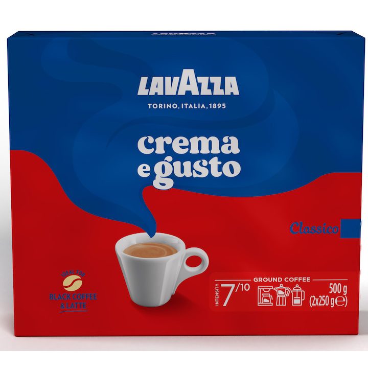 Cafea macinata Lavazza Crema Gusto Prajire Intensa 2x250g Brazilia