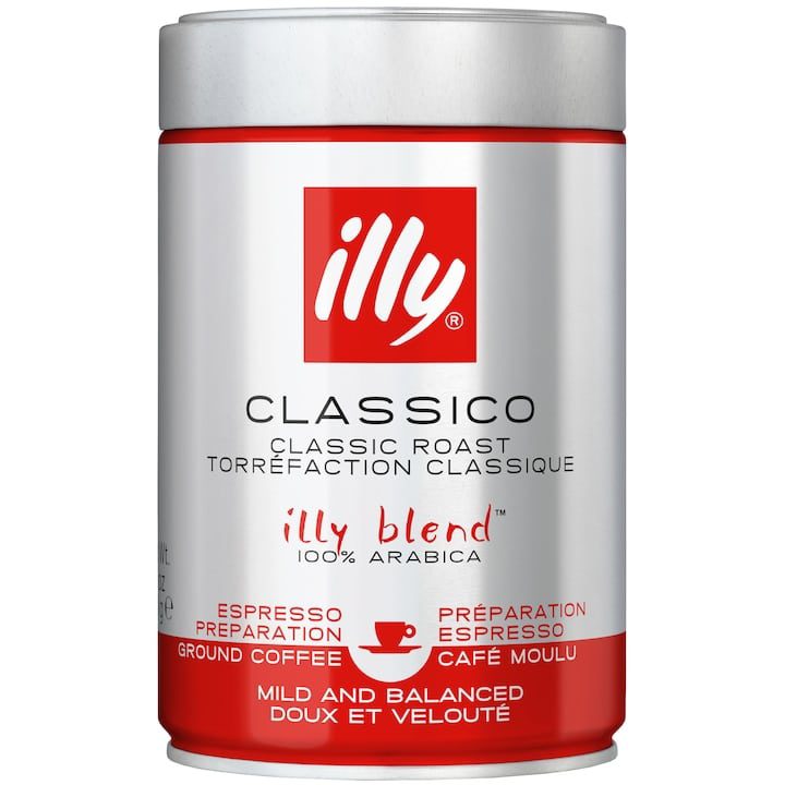 Cafea macinata illy Classico pentru cafetiera espresso prajire medie 250g