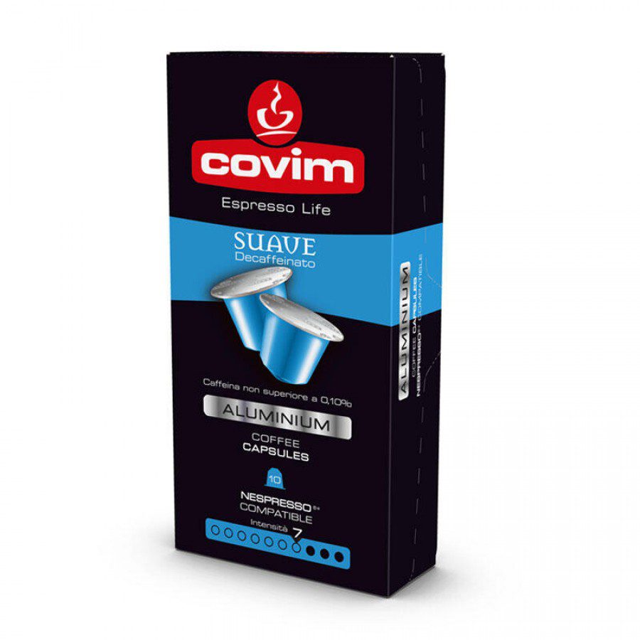 Capsule Cafea Decofeinizata Covim Suave Decaffeinato Nespresso 10 Buc