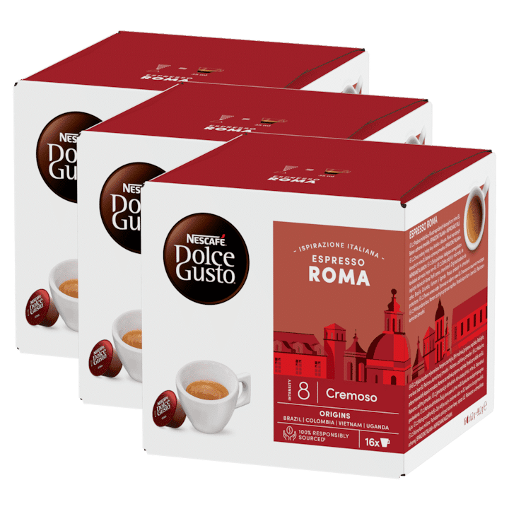 Set 3x Cafea Roma compatibile Dolce Gusto 48 capsule 297.6g