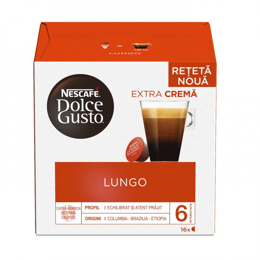 Capsule Nescafe Dolce Gusto Lungo Arabica Robusta 16 Bucati Aroma Espresso