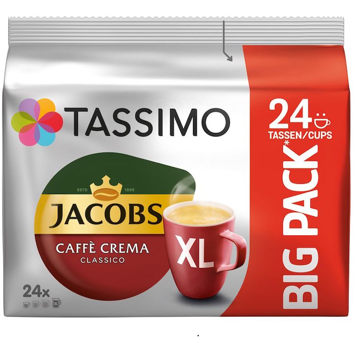 Capsule cafea Tassimo Cafe Crema XL Pachet XL 24 Capsule 380g