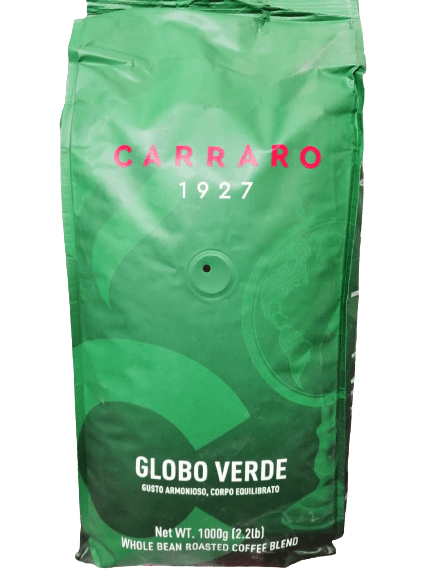 Carraro Globo Verde cafea boabe 1kg - 100% Arabica prajire medie