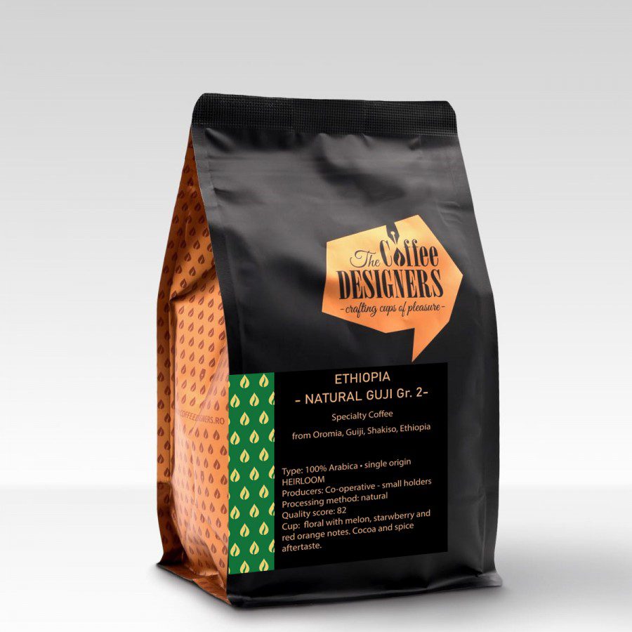 Coffee Designers Cafea Boabe Ethiopia Natural Guji 250g Arabica Sidamo