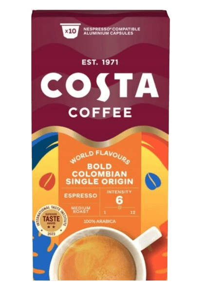Costa Bold Colombian 100% Arabica 10 Capsule Compatibile Nespresso