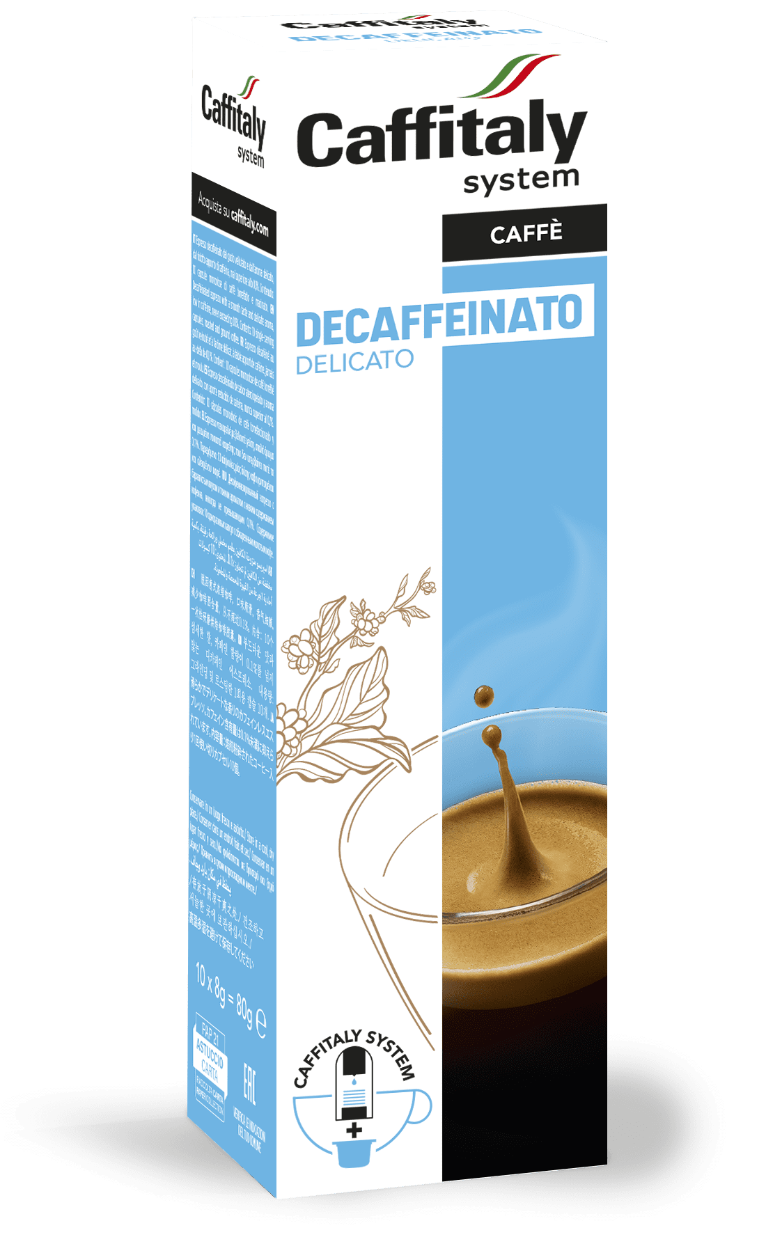ECaffe Decaffeinato capsule cafea Arabica pentru aparate Caffitaly