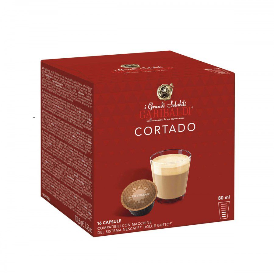 Garibaldi Cortado Capsule Cafea si Lapte Compatibile Dolce Gusto 16 Buc