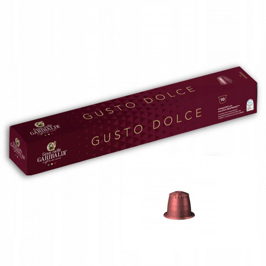 Garibaldi Gusto Dolce capsule Nespresso intensitate 9 crema fina 10 caps