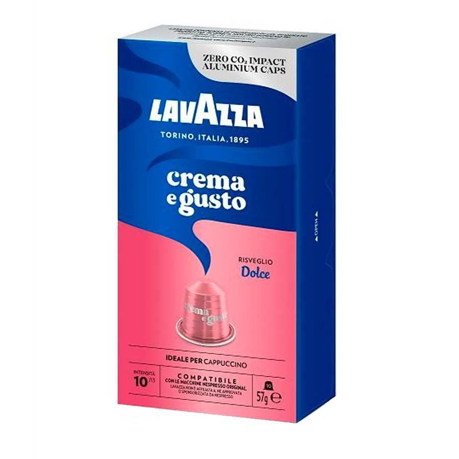 Lavazza Crema e Gusto Dolce 10 capsule Nespresso Arabica-Robusta ciocolata