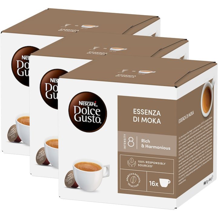Cafea capsule Nescafe Dolce Gusto Essenza di Moka 48 buc 432 g energizanta