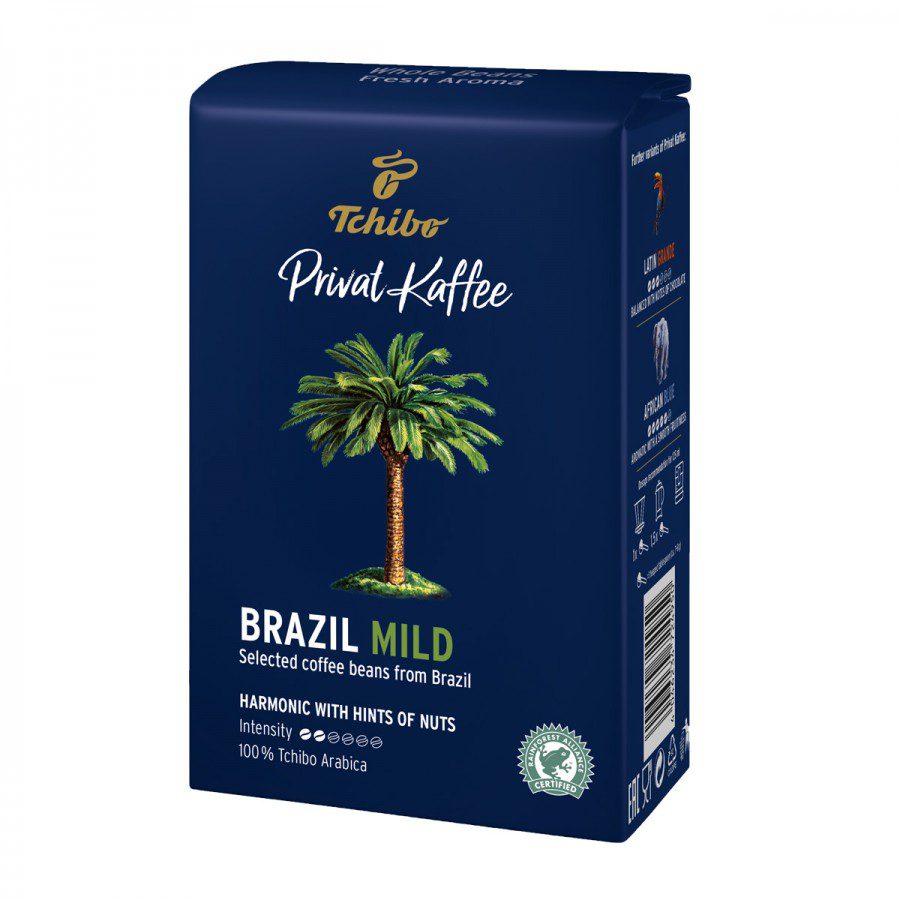 Tchibo Brazil Mild Cafea Boabe 500g 100% Arabica Cert. Rainforest