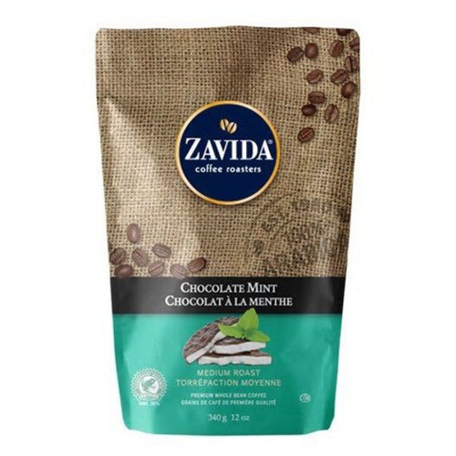 Zavida Chocolate Mint cafea boabe 100% Arabica 340g aroma ciocolata menta