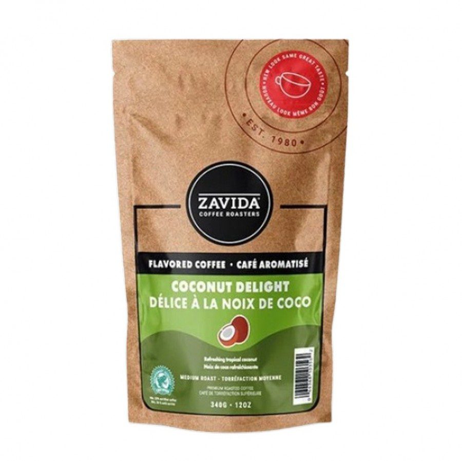 Zavida Coconut Delight Cafea Boabe 100% Arabica Aroma Cocos 340g