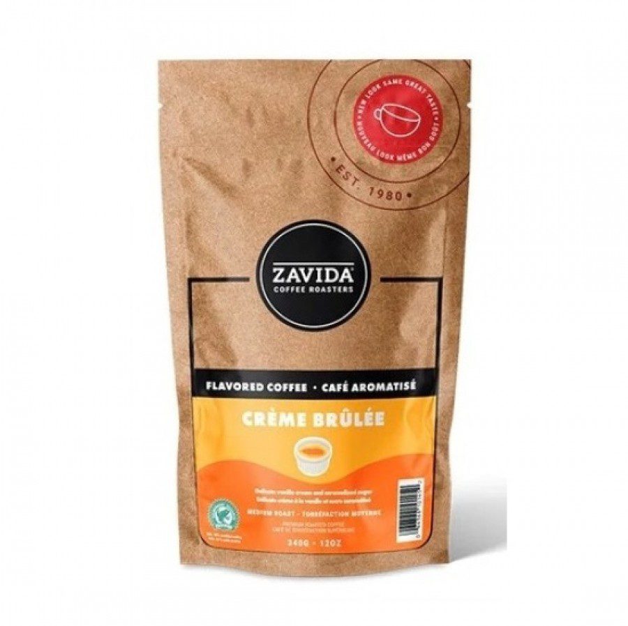 Zavida Creme Brulee cafea boabe aroma zahar caramelizat vanilie 340g