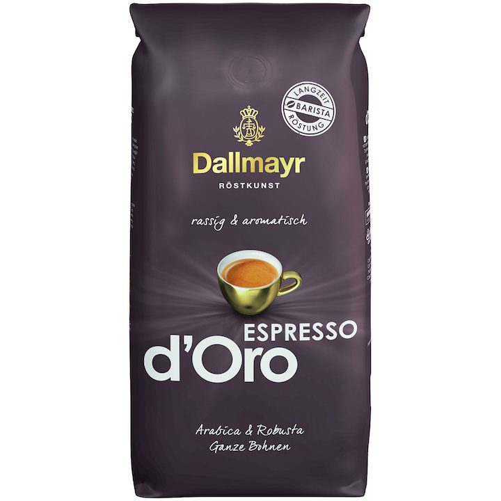 Cafea boabe Dallmayr Espresso Doro 1 kg cu arome de cacao pentru energizare