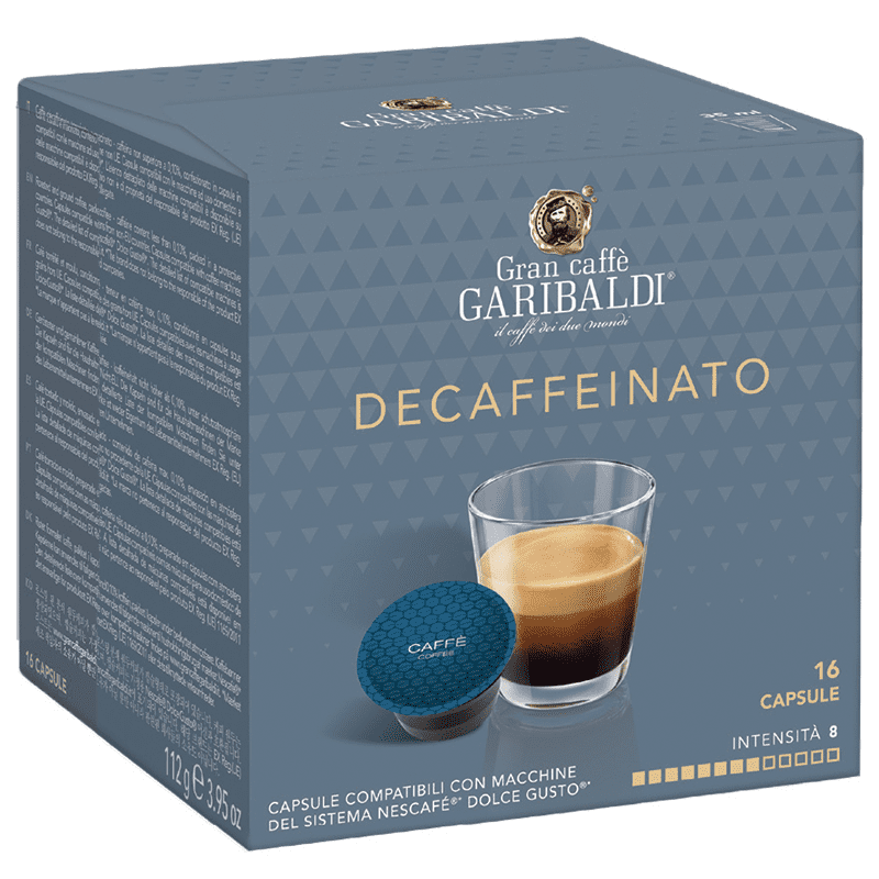 Capsule Garibaldi Decaf pentru Nescafe Dolce Gusto Aroma Plina