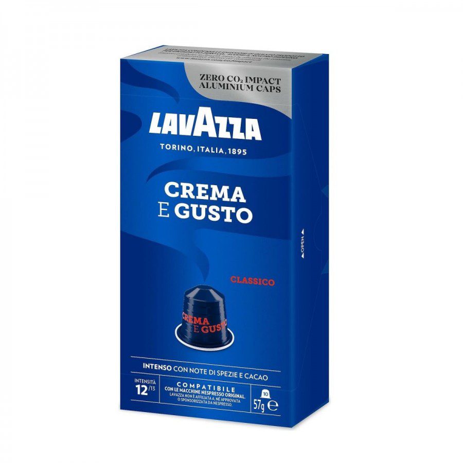 Capsule Lavazza Crema e Gusto Nespresso Aluminiu Arabica Robusta 10 Buc