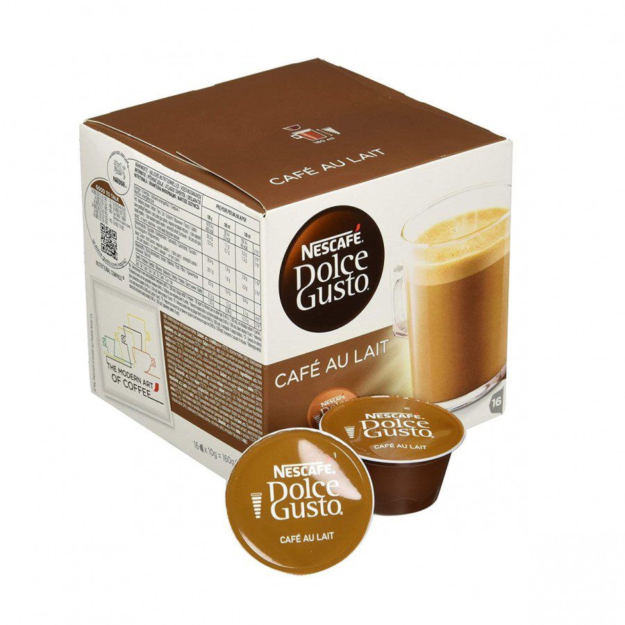 Nescafe Dolce Gusto Cafe au Lait 16 Capsule Preparare Simpla cu Aroma Franceza