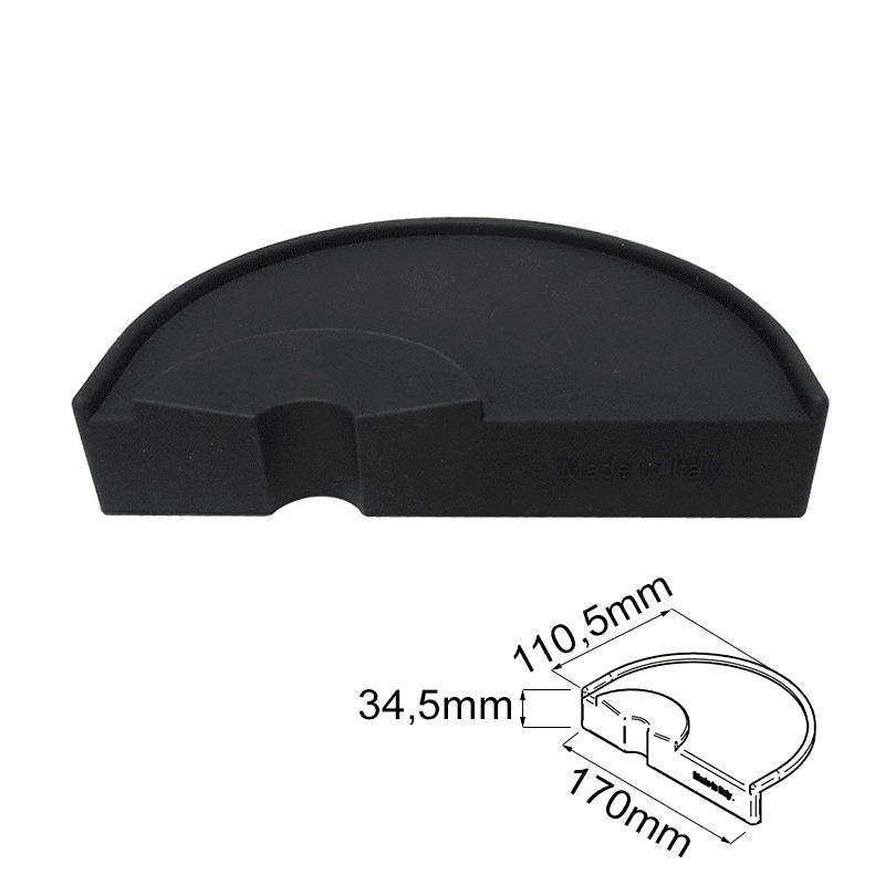 Suport tamping semicerc din silicon negru profesional pentru espresso