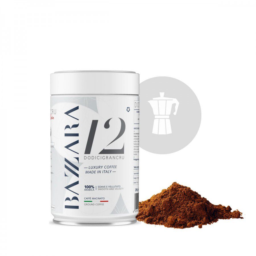 Bazzara Dodicigrancru 12 arabica metalica 250g arome florale si cacao