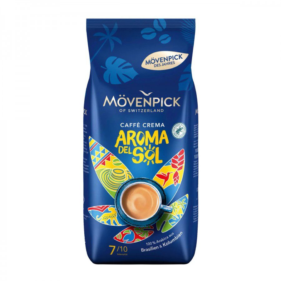 Movenpick Aroma del Sol cafea boabe 1 kg Arabica din Columbia si Brazilia