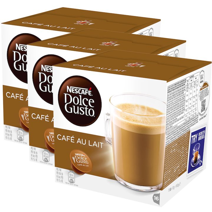 Set 3 cutii Cafea Latte Nescafe Dolce Gusto