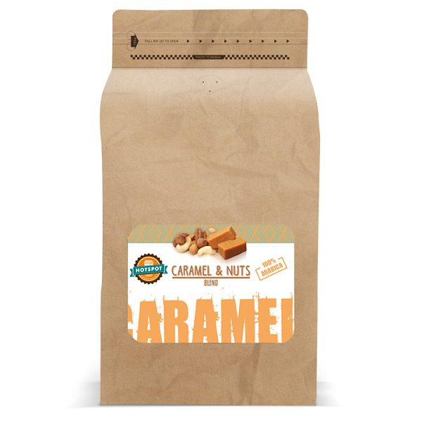 Hotspot Caramel & Nuts Blend 1kg cafea boabe pentru cappuccino