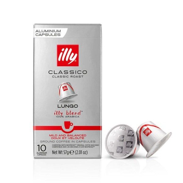 Illy Classico Lungo 10 capsule compatibile Nespresso intensitate 8 Italia