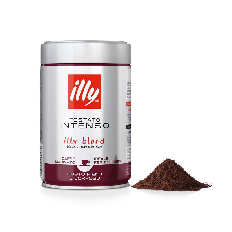 Illy Espresso Intenso cafea macinata 250g cutie metalica