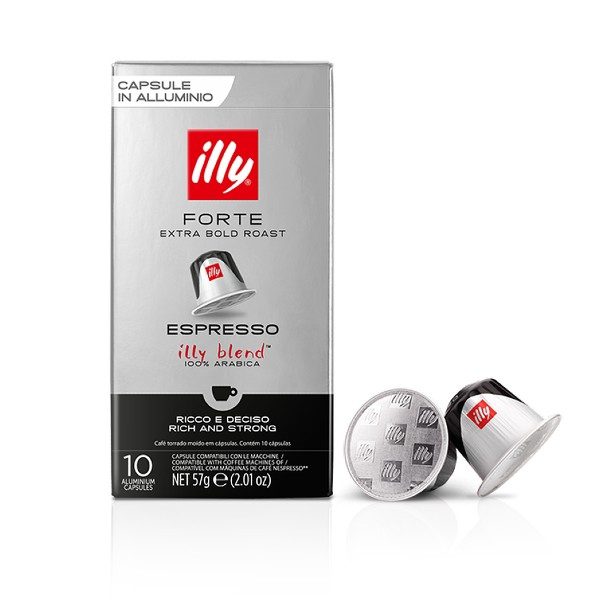 Illy Forte 10 Capsule Compatibile Nespresso Aroma Ciocolata Neagra