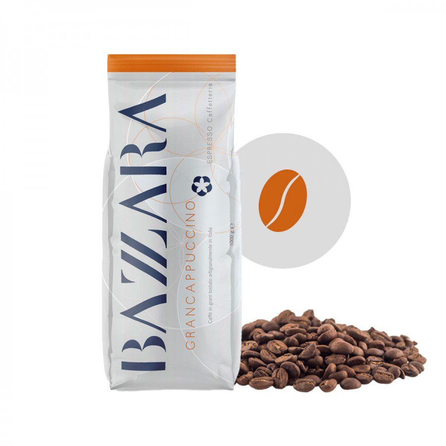 Bazzara GranCappuccino cafea boabe 1kg blend espresso intens cu arome delicate