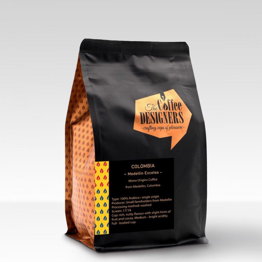 Cafea boabe Arabica Coffee Designers Medellin 250g Aroma Intensa
