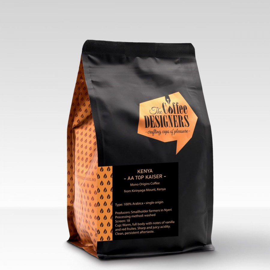 Coffee Designers Cafea Boabe Arabica Kenya AA Kirinyaga 250g