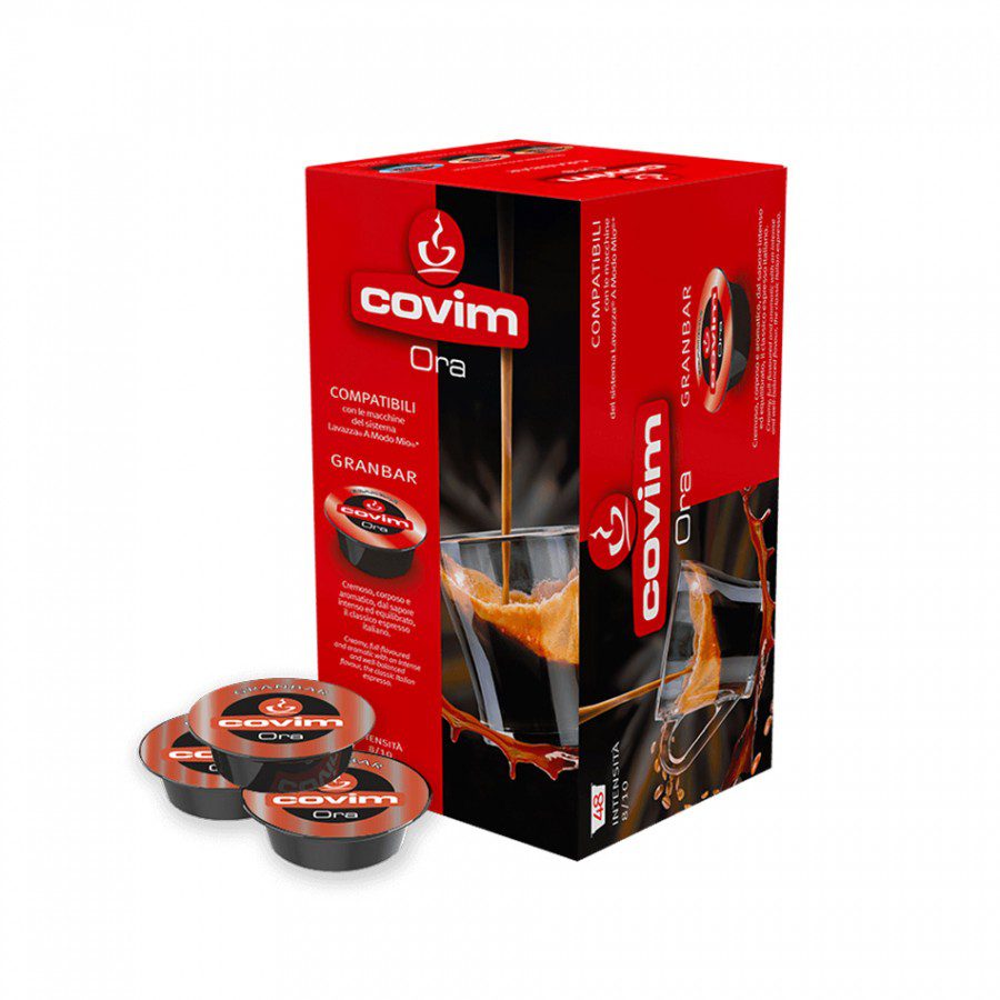 Capsule cafea Covim Granbar Arabica Robusta 48 buc compatibile Lavazza A Modo Mio