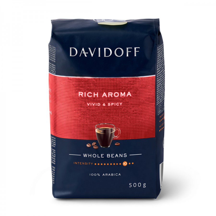 Davidoff Rich Aroma cafea boabe 500g savoare intensa cu note de mirodenii