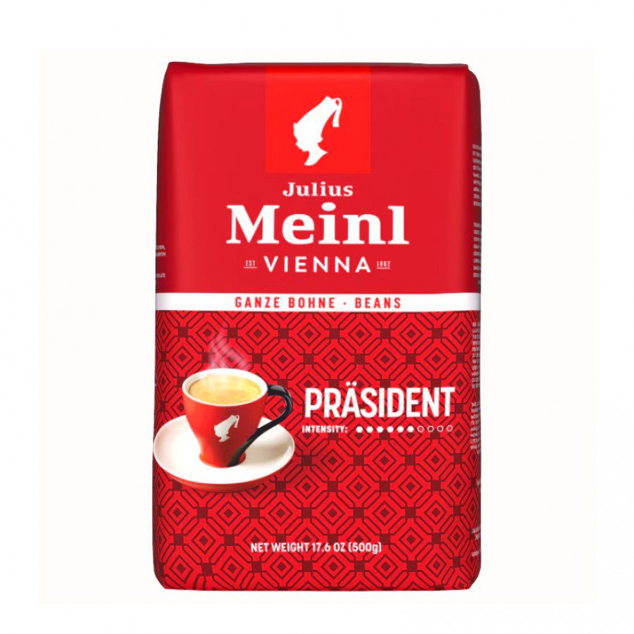 Julius Meinl Prasident 500g cafea boabe blend arabica robusta aroma bogata
