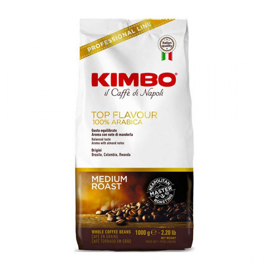 Kimbo Top Flavour Cafea Boabe 100% Arabica Prajire Medie 1kg