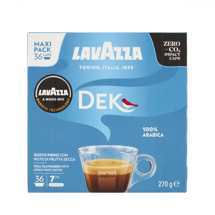 Lavazza A Modo Mio Dek Cremoso 36 capsule decafeinizate pentru espresso cremos