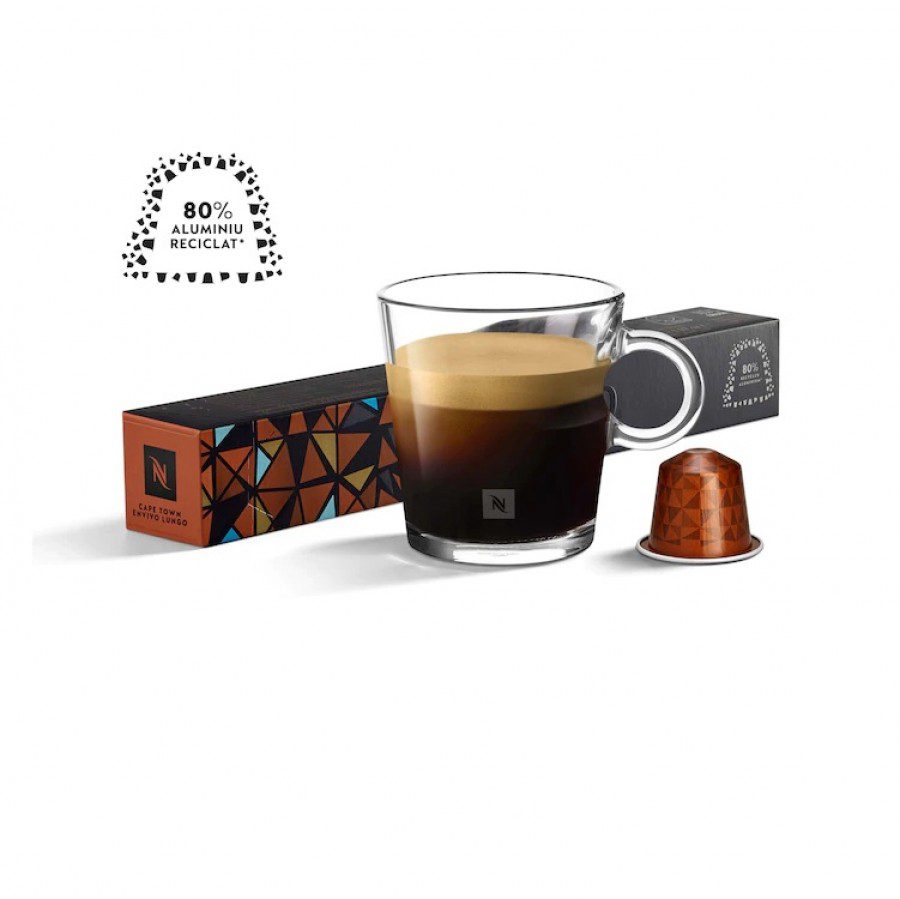 Capsule Nespresso Cape Town Lungo 10 buc espresso intens cu note de lemn