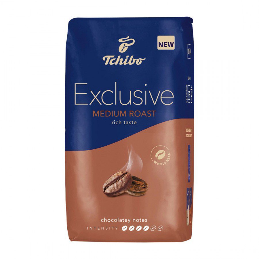 Tchibo Exclusive Medium Roast Cafea Boabe 1kg cu Note de Ciocolata