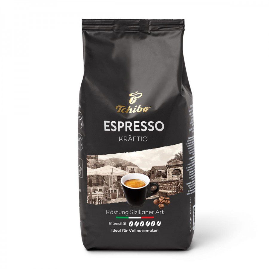 Tchibo Espresso Kraftig Cafea Boabe 1kg Arabica Prajita Intens Crema Catifelata