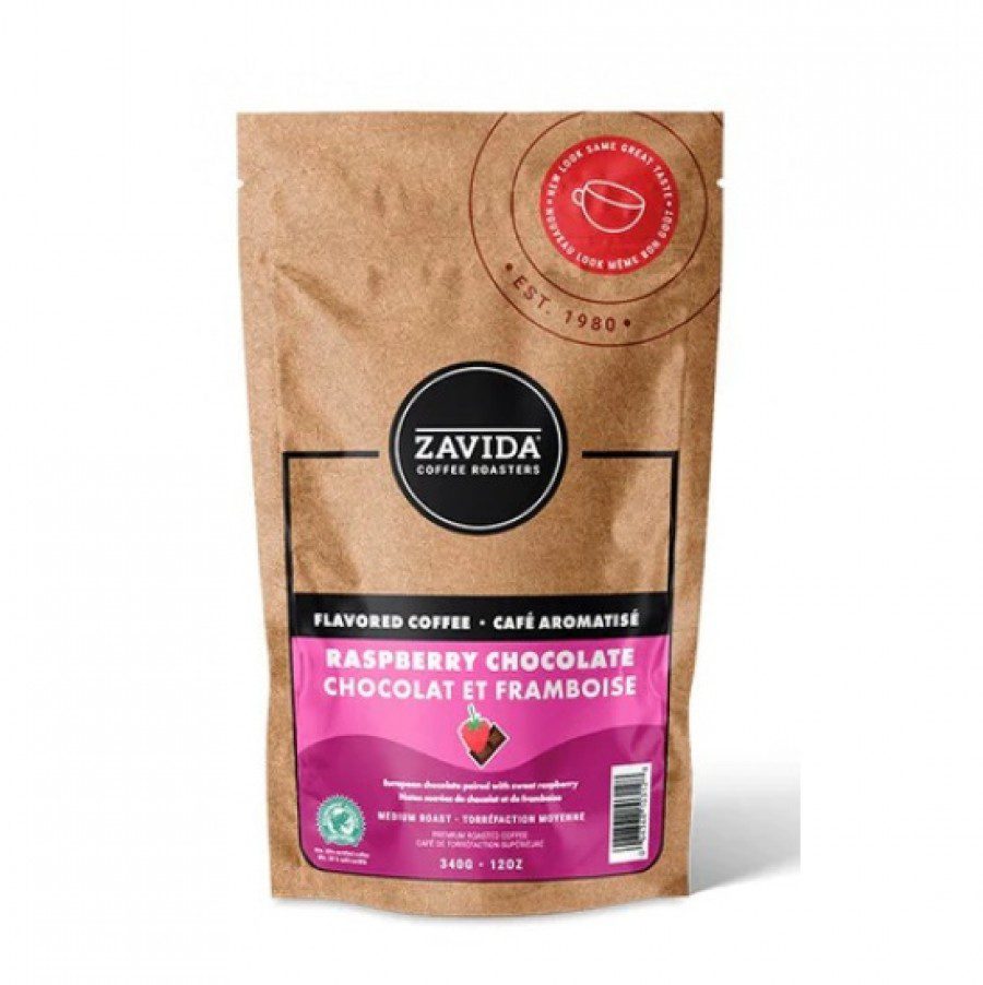 Cafea boabe arabica Zavida Raspberry Chocolate 340g aroma zmeura si ciocolata