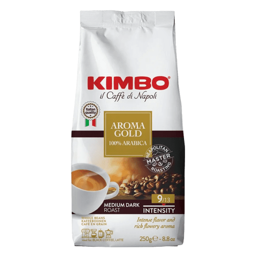 Kimbo Aroma Gold cafea boabe 100% Arabica 250g pentru espresso intens