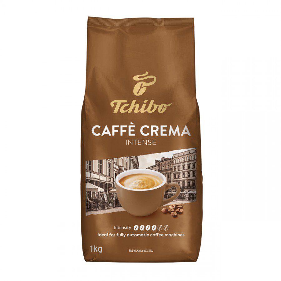 Tchibo Caffe Crema Intense cafea boabe 1 kg espresso lung si intens cu note de ciocolata
